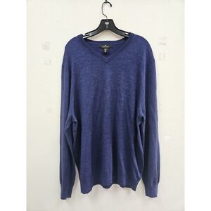 Daniel Bishop Mens XXL 100% Extra Fine Merino Wool V-Neck Sweater